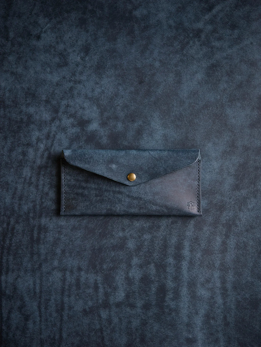 Enveloppe à billets en cuir Pueblo marine pour billets et cartes